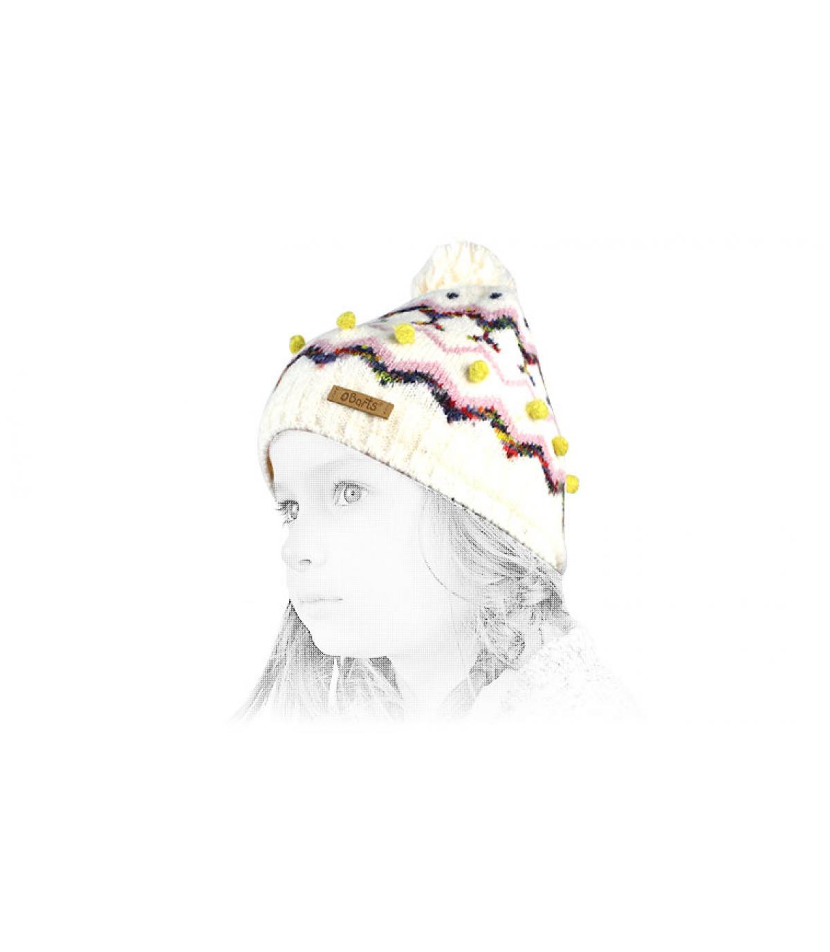 Barts beige child beanie pompom